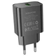 Мережевий зарядний пристрій BOROFONE BA72A Spring single port QC3.0 charger Black - изображение 4