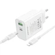 Мережевий зарядний пристрій BOROFONE BA108A Stellar PD30W+QC3.0 charger set (C to iP) (EU) White - зображення 3