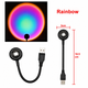 Проекційний USB світильник Rainbow Lamp LED 18.5 см RGB / Нічник проєктор веселка для кімнати - зображення 3
