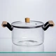 Кастрюля стеклянная Yiwu HP-34-108 3,5 л с крышкой прозрачная - изображение 1