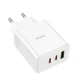 Сетевое зарядное устройство Hoco C126A белое 40W USB/2 Type-C PD (C126A) - изображение 2