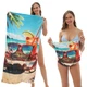 Складной пляжный полотенце-сумка 2 в 1, 70×140 см, с принтом пляж (NR0343_11) - изображение 2