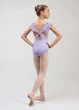 Купальник з коротким рукавом KIKI мікрополіамід+сітка флок, lilac, 152см - изображение 4
