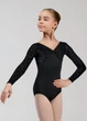 Купальник з довгим рукавом DANIELLE мікрополіамід+сітка флок, black, 134см - изображение 1