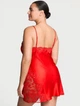 Жіночий сатиновий пеньюар Victoria's Secret Dream Angels Dare to Dream Lace & Satin XS Червоний (27171204) - изображение 2