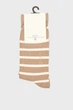 Жіночі бежеві шкарпетки у смужку BRETON STRIPED RIB SOCKS Gant 36-38 4960252 - изображение 2