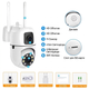 Уличная Wi-FI Камера видеонаблюдения 8 MP/ 360°, поворотная уличная IP видеокамера с двумя объективами, встроенный динамик, ночное видение, умное отслеживание человека, защита для улицы и дома - изображение 7