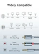 AUX Hi-Fi аудіокабель Essager (2 м) 3.5 мм → 2 RCA (тюльпани), нейлонове обплетення + алюмінієві конектори - зображення 8