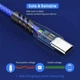 Быстрая зарядка USB Type-c, длина 1м, нейлоновый плетеный кабель USB Type-c мощность до 100Вт - изображение 5