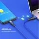 Быстрая зарядка USB Type-c, длина 1м, нейлоновый плетеный кабель USB Type-c мощность до 100Вт - изображение 8