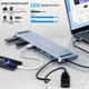 12в1: Багатопортовий USB Type-C хаб / підставка для ноутбука Addap MH-16: HDMI + USB A + PD + USB C + SD + RJ45 + VGA + 3,5mm - зображення 2