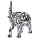 Статуэтка слон Elephant 25×10×25 см металлическая серебристая ажурная с поднятым хоботом для дома гостиной декор Yiwu - изображение 5