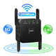 Усилитель Wi-Fi сигнала 5 /2.4 ГГц, WiFi Репитер, повторител вайфая 1200 Мбит/с, мощный ретранслятор для дома, площадь покрытия 300 м², Repeater 4 антенны, Black - изображение 1