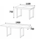 Стол кухонный раскладной RoMax Edgar 36мм 110х75 (190х75) см Loft Кашмир/Черный - изображение 4