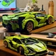 Конструктор Emissi Technic гоночный суперкар Lamborghini 1280 деталей 1:14, спортивная модель автомобиля, зелёный набор в подарочной коробке - изображение 3