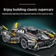 Конструктор спортивний автомобіль V12 Black Warrior 688 деталей, механічна модель суперкара з деталізацією, декоративний металевий ефект - зображення 5