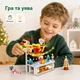 Развивающий новогодний игровой конструктор BanBao Счастливого Рождества Санта Клаус в гостях (473 элм) композиция с Сантой на санях и оленем творческий набор - изображение 2