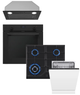 Комплект Духовой шкаф электрический Interline OEG 670 ETN BA Nano Matte + Варочная поверхность газовая Interline HGG 760 FGT BA Nano Matte + Посудомоечная машина Interline DWI 365 P1 TSH BA+ + Вытяжка Interline BLOW S BL A/60/PB - изображение 1
