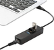 Мережевий адаптер Dynamode USB LAN RJ45 чорний концентратор з USB хабом на 3 порти (884034м) - зображення 5