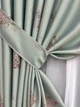 Комплект готовых штор VR-Textil с вышивкой гладью № 2055ш Светло-бирюзовый 150х250 см 2шт (39-235) - изображение 5