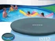 Тент Intex 28020 для надувних круглих басейнів діаметром 244 см, кришка на басейн з якісного ПВХ для захисту від опадів, бруду та сміття, з фіксуючим шнурком, синій - зображення 8