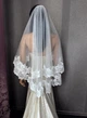 Розкішна весільна фата з дорогим мереживом Light ivory Lady Solomia СE-105 - изображение 4