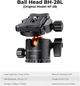 Штатив алюминиевый для камеры с поперечной центральной колонной K&F Concept T255A4+BH-28L 1,7м, 10кг (KF09.085V7) - изображение 3