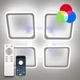 Люстра світлодіодна стельова LUMINARIA LOOK RGB 120W 4Q 540/70 WHITE/OPAL 220V IP20, LED світильник з пультом ДУ - Уцінка - зображення 1