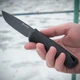 Ніж Ganzo G807BW-BK, сталь 9Cr14, з ножнами, чорний колір - зображення 2