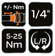 Динамометричний ключ 1/4 ", 5-25 Нм, комплект 21 шт NEO TOOLS (08-821) - зображення 2