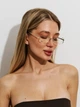 Женские безоправные очки для коррекции зрения Seventy -3.50 золото с защитной линзой Blue Blocker - изображение 4