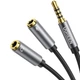 Кабель UGREEN AV141 3.5mm Male to 2x3.5mm Female Headset Splitter 20cm Black (30619) - изображение 3