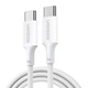 Кабель UGREEN L502 USB-C to USB-C PD 100W 5A Fast Charging Braided Cable 2m White (35221) - зображення 1