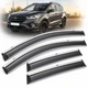 Дефлектори вікон вітровики Benke для Ford Kuga / Escape 2013-2019 Хром Молдинг Нержавіюча сталь 3D (BFDYH1323-W/S) - зображення 1