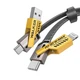 Кабель USB 4в1 WALKER C990 65W трансформер black/yellow - изображение 7