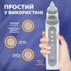 Назальний аспіратор для дітей VELORA LELIK™, електричний акумуляторний соплевідсмоктувач 65 kPa, бокс для зберігання + Подарунок Дитячий манікюрний набір LELIK 4in1, безпечний догляд за нігтями немовляти, зелений - зображення 5