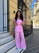Жіночий лляний костюм (блуза+брюки) Uaclothes 42 Рожевий (like38372-188051349) - зображення 4