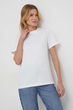 Футболка женская Calvin Klein хлопковая белая M 4252 - изображение 3