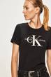 Футболка женская Calvin Klein хлопковая черная 2XL 4238 - изображение 4