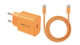 Зарядний пристрій Remax СA10 GaN 1Type-C 40W Cosmic Orange + TypeC-TypeC Cable - зображення 1