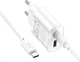 Мережевий зарядний пристрій з кабелем Hoco C109A (PD20W+QC3.0) Fighter PD20W+QC3.0 charger set (C to C) White (6942007656733) - зображення 4