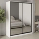 Шкаф-купе двухдверный MebelStar Стандарт BG 2 Зеркала 170x60x210 см Аляска белая (MBS-11252) - изображение 1