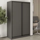 Шкаф-купе двухдверный MebelStar Стандарт BG 2ДСП 130x45x210 см Антрацит (MBS-10825) - изображение 1