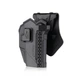 Тактическая пластиковая кобура Amomax для пистолетов Glock 17 / 19 с кнопкой фиксации (черная) - изображение 2