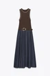 Комбінована сукня міді Zara 8372/294 S - зображення 8