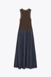 Комбінована сукня міді Zara 8372/294 S - зображення 9