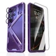Чехол Metal Bamper Luphie Design для Samsung Galaxy S26 Ultra / CD Pattern на камеру / защитная пленка Ceramics Full Coverage purple - изображение 1