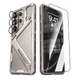 Чохол Metal Bamper Luphie Design для Samsung Galaxy S25 Ultra / CD Pattern на камеру / захисна плівка Ceramics Full Coverage silver - зображення 1