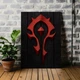 Интерьерная картина Варкрафт, лого Орды, Warcraft, Horde, 42×30 см (id1063) - изображение 1