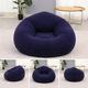 Надувное кресло-пуф Inflatable Sofa / Надувное кресло-мешок 110×110×85 см Темно-синий - зображення 2